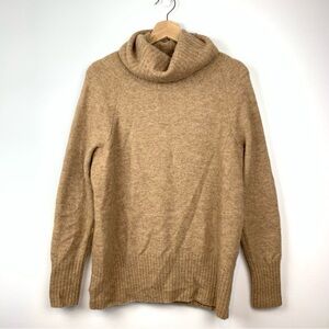 Aritzia Group Babaton Turtleneck Sweater Alpaca Wool Blend Sz Small Light Brown